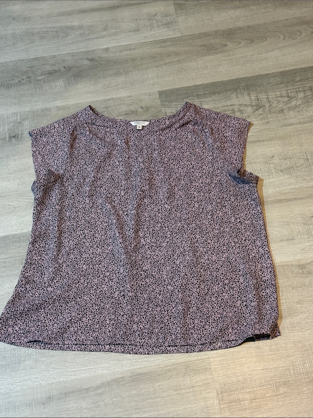 Reitmans Short Sleeve Printed Blouse - Mauve Spot